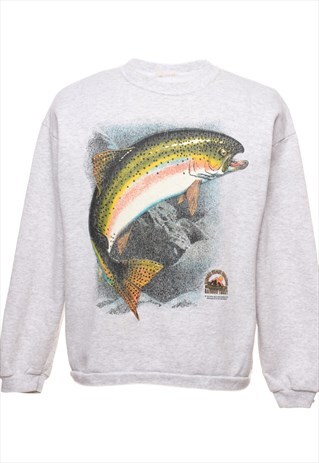 Vintage Aquatic Animal Sweatshirt - M