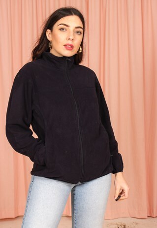 VINTAGE 90S FLEECE JACKET IN BLUE