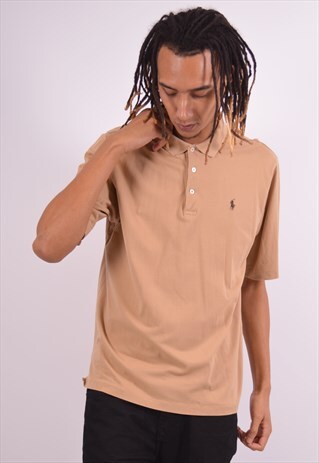 VINTAGE POLO RALPH LAUREN POLO SHIRT KHAKI