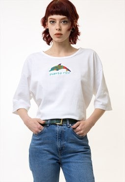 90s Vintage I Puerto Rico Graphic T Shirt - Women's XL 5347