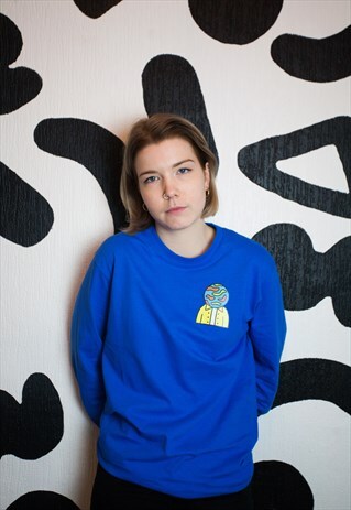 LONG SLEEVE MARBLEHEAD T-SHIRT IN ROYAL BLUE