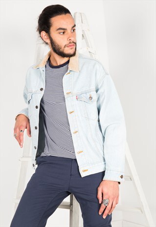 VINTAGE 80'S LEVI'S CONTRAST COLLAR JACKET / S0094