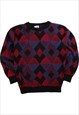 Vintage 90's Robert Bruce Jumper / Sweater Knitted Red,