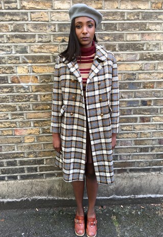 1970'S TARTAN WINTER COAT