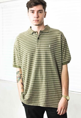 VINTAGE RALPH LAUREN STRIPPED SHIRT LOGO 90S XXL 11.8