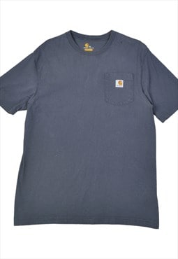 Vintage Carhartt Pocket T-Shirt Purple Medium