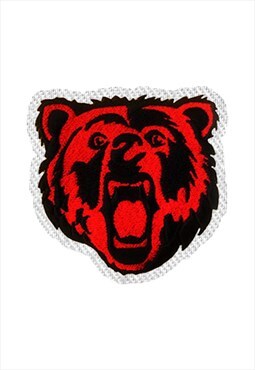 Embroidered Roaring Bear Face iron on patch / sew on patches