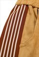 VELOUR JOGGERS VELVET FEEL PATCHED TRACK PANTS IN CREAM 