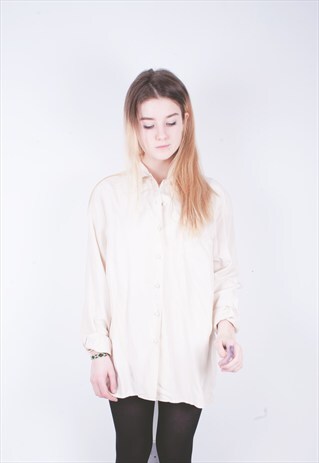 VINTAGE EMBROIDERED SILK SHIRT