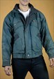 VINTAGE NEW FAST SKI PUFFER JACKET IN GREEN M