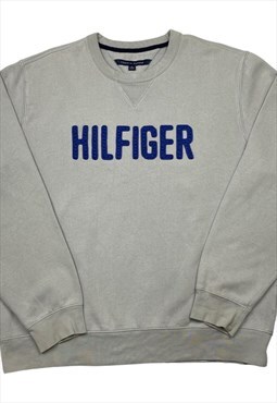 Tommy Hilfiger Vintage Light Grey Spellout Sweatshirt