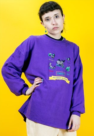 VINTAGE PURPLE SWEATSHIRT JUMPER