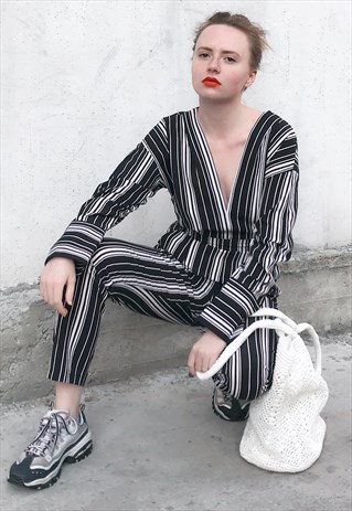 STRIPED JUMPSUIT