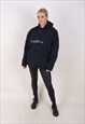 vintage TOMMY SPORTS jacket oversized spellout coat L hooded