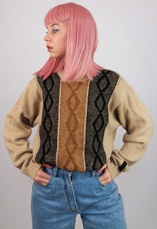 CARLO COLUCCI VINTAGE 90'S RETRO UNISEX SWEATER BROWN