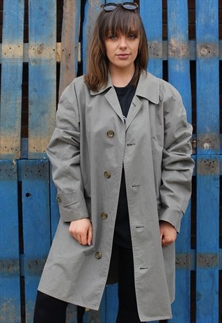 VINTAGE 80S GREEN BURBERRY MAC