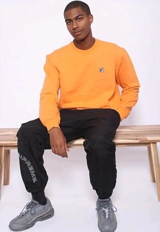 VINTAGE FILA LOGO SWEATSHIRT YELLOW