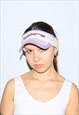 VINTAGE 00S TENNIS VISOR CAP IN WHITE / PURPLE