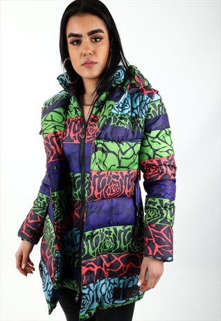 VINTAGE PATTERNED PUFFER JACKET NJ165