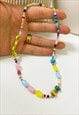 MULTI BEADED COLOURFUL BEACHY NECKLACE