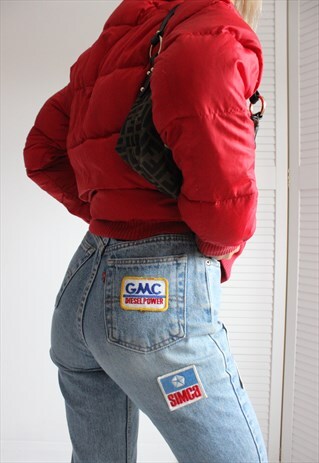 VINTAGE 90S Y2K POLO RALPH LAUREN RED PUFFER JACKET