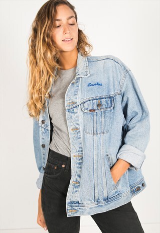 VINTAGE 80'S LEE PATCHED DENIM JACKET / R618