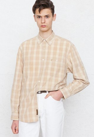 VINTAGE BEIGE TIMBERLAND LONG SLEEVE SHIRT