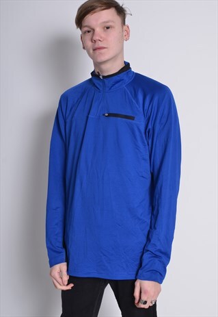 VINTAGE FILA 1/4 ZIP SWEATSHIRT BLUE