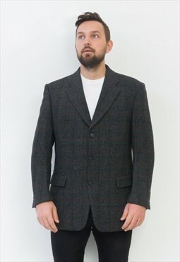 Vintage Men's UK 42 US Blazer EU 52 Wool Suit Jacket Coat