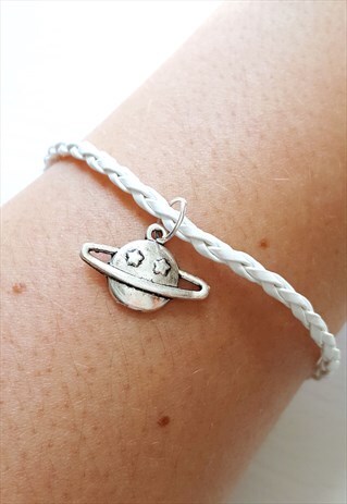 PLANET CHARM BRACELET WHITE