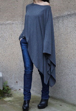 CASUAL TOP TUNIC LOOSE LONG BLOUSE KNIT OVERSIZED F1509
