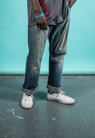 VINTAGE LEVI'S 512 JEANS IN BLUE DENIM