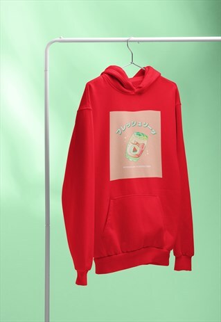 WATERMELON FRUIT SODA JAPAN FUTURE RED HOODIE RETRO