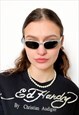 Vintage 90s matrix rave small sunglasses in grey