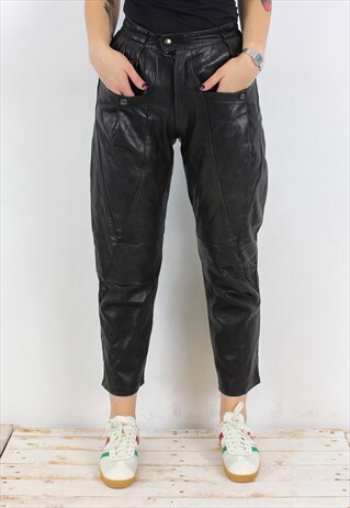Gya Diffusion Women M EU 38 Soft Leather Pants High Rise