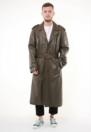90S VINTAGE LEATHER OLDSCHOOL COAT 14144