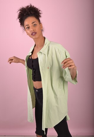 GREEN RALPH LAUREN OVERSIZED SHIRT GRL3297