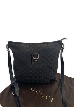 Gucci bag GG all over monogram print black messenger handbag