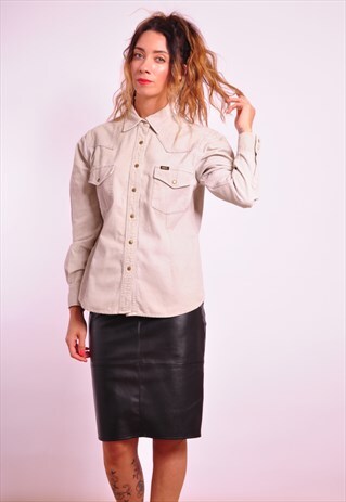 VINTAGE LEE CORDUROY BEIGE SHIRT