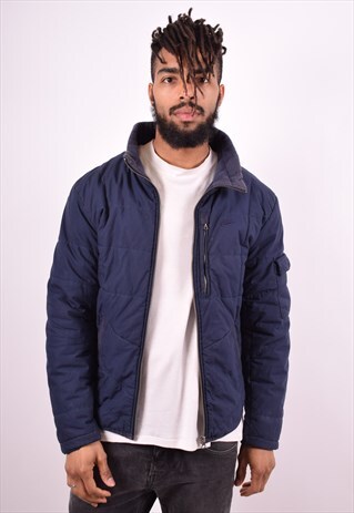 NIKE MENS VINTAGE PADDED JACKET MEDIUM BLUE 90'S