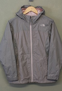 Vintage The North Face Windbreaker Jacket Grey / Pink Small