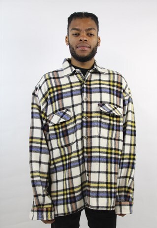 VINTAGE 90'S HEAVY FLANNEL SHIRT JACKET