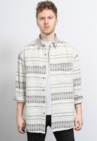 VINTAGE AZTEC PATTERNED SHIRT
