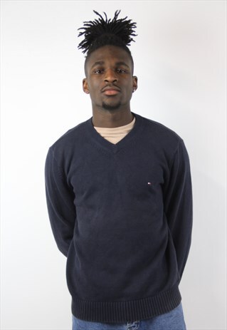 VINTAGE TOMMY HILFIGER NAVY JUMPER