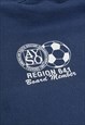 VINTAGE 90S SOCCER GRAPHIC NAVY HOODIE MENS