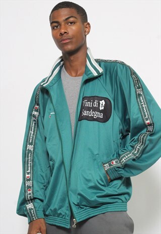 VINTAGE CHAMPION TAPE LOGO TRACK JACKET