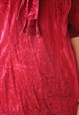 CHERRY RED VELOUR VINTAGE DRESS