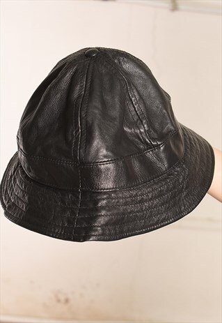 90'S RETRO PARIS CHIC LEATHER SUN HAT