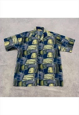 Vintage Patterned Shirt Men's XL