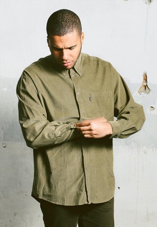 VINTAGE 90S CORDUROY OXFORD SHIRT